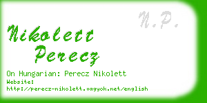 nikolett perecz business card